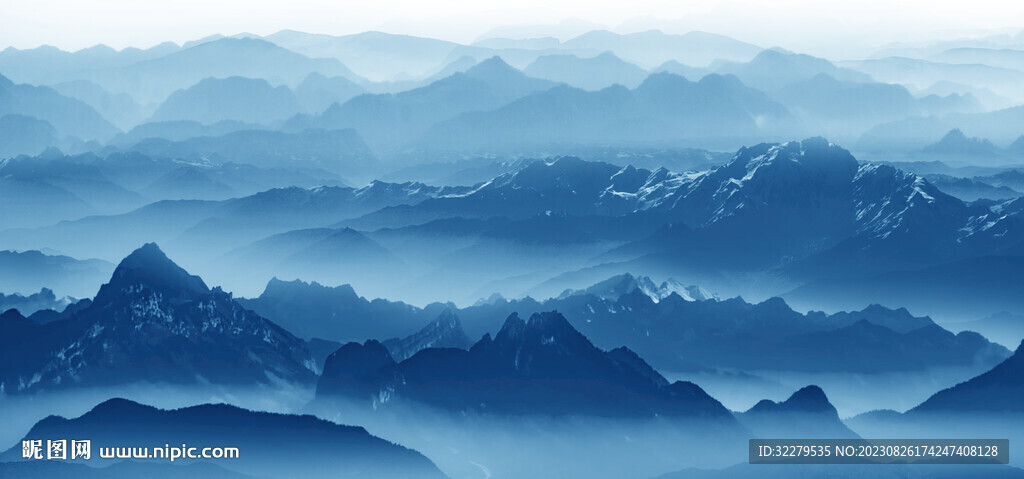 现代 中式爆款山水 TiF分层