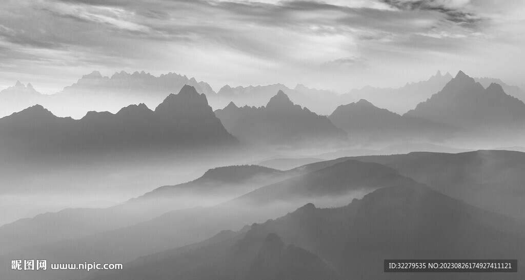 客厅 中式新品山水 TiF分层