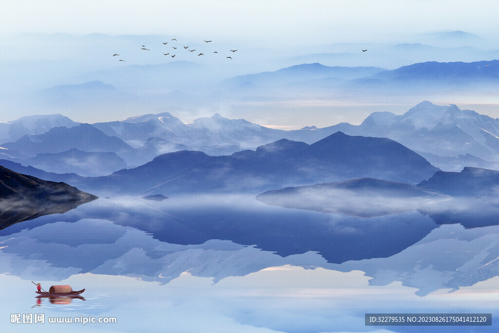 爆款 中式新品山水 TiF分层