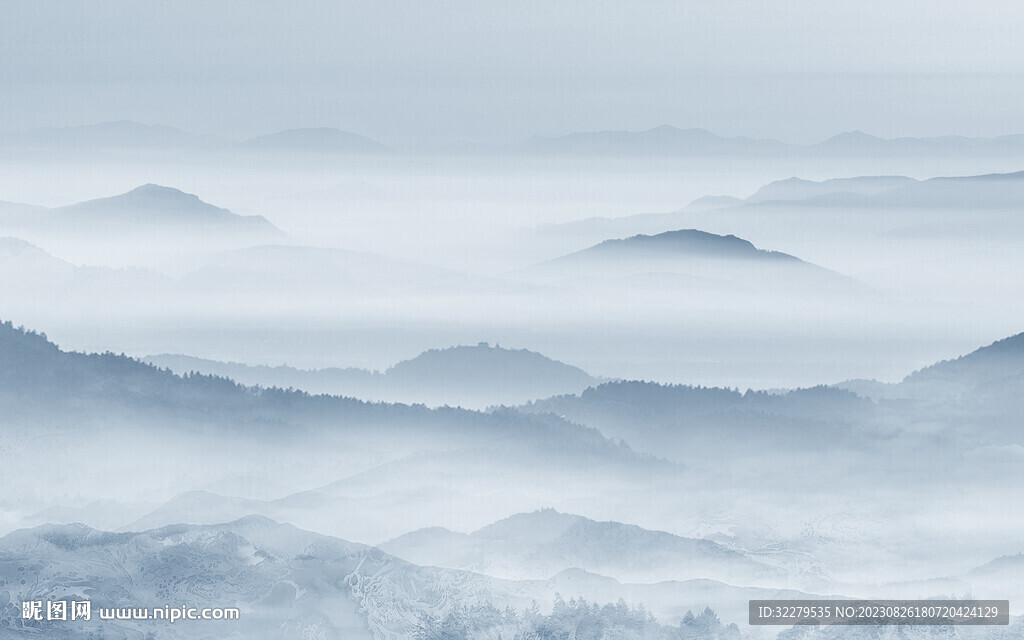 高端 中式新品山水 TiF分层