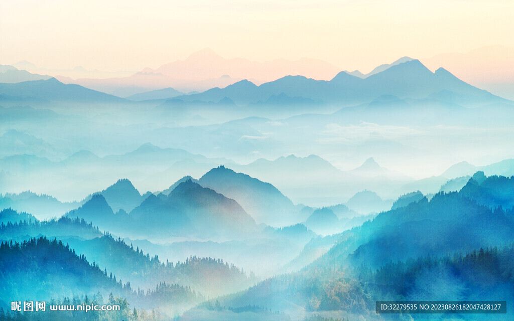 现代 新品高档山水 TiF分层