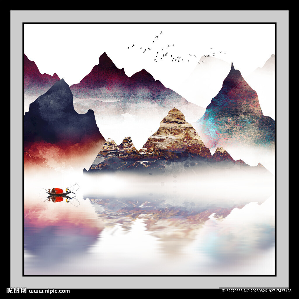 最新 简约高清山水 TiF分层