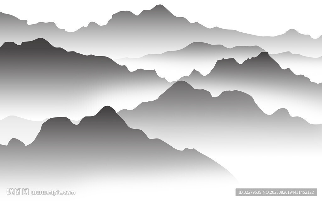 爆款 现代高清山水 TiF分层