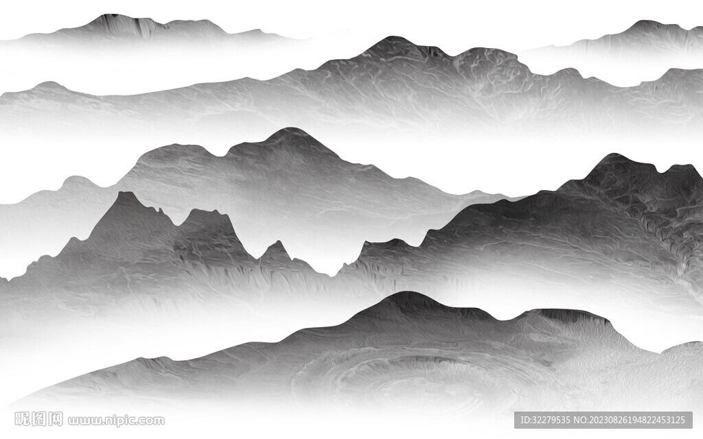 高雅 中式高清山水 Tif分层