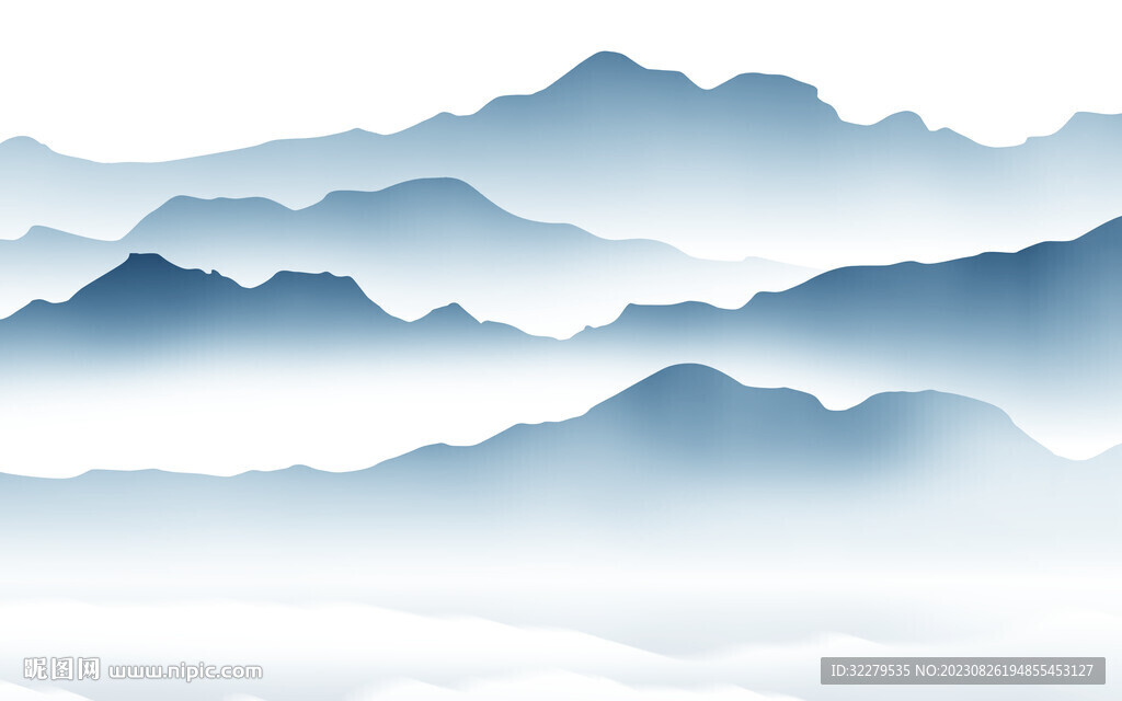 高端 中式高清山水 Tif分层