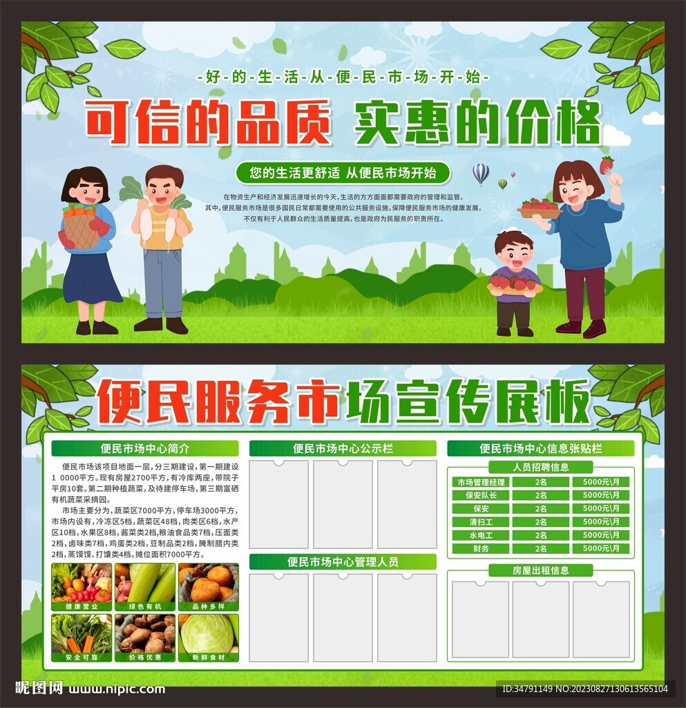 便民市场展板
