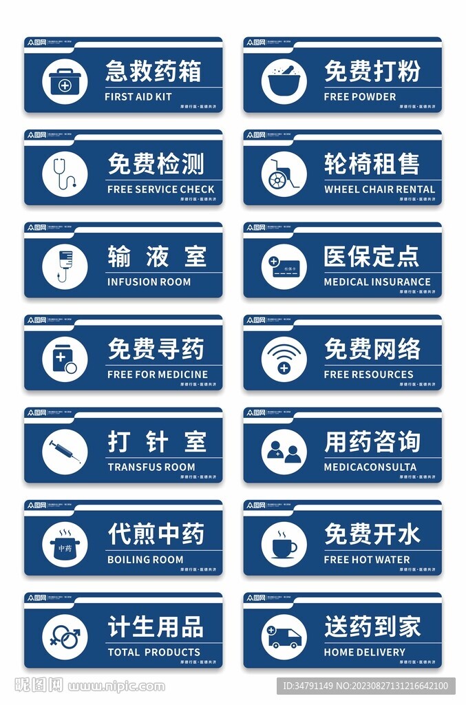药房药品分类导视牌门牌