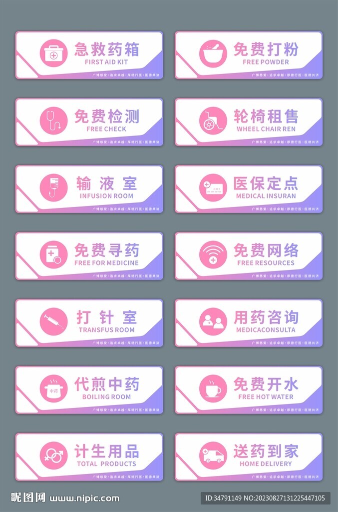 药房药品分类导视牌门牌