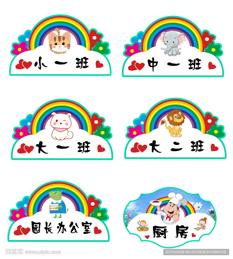 幼儿园门牌科室牌