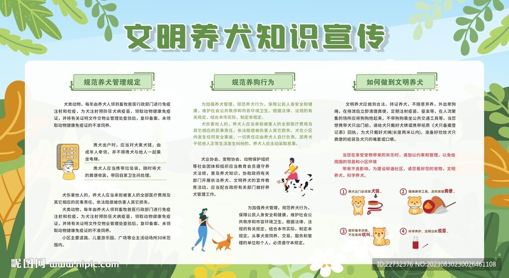 文明养犬展板宣传栏