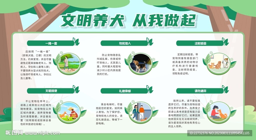 文明养犬展板宣传栏