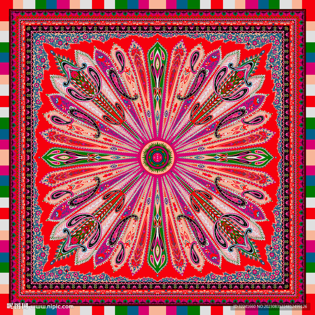 水印丝巾 金昌分色