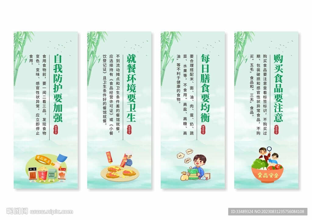 食品安全挂画展板