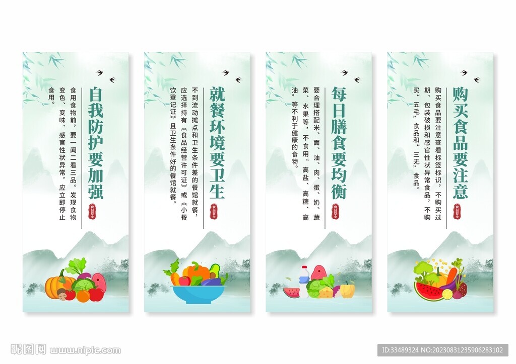食品安全展板挂画