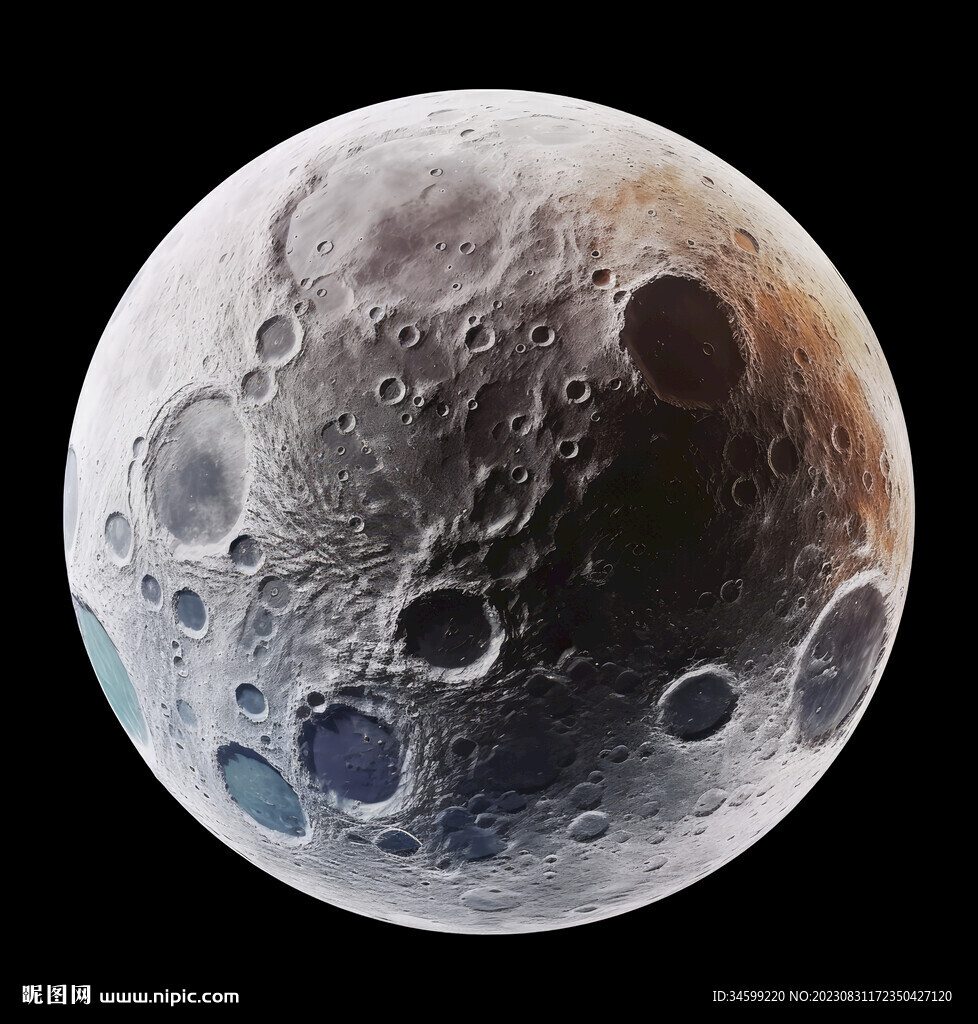 月球表面灯箱素材