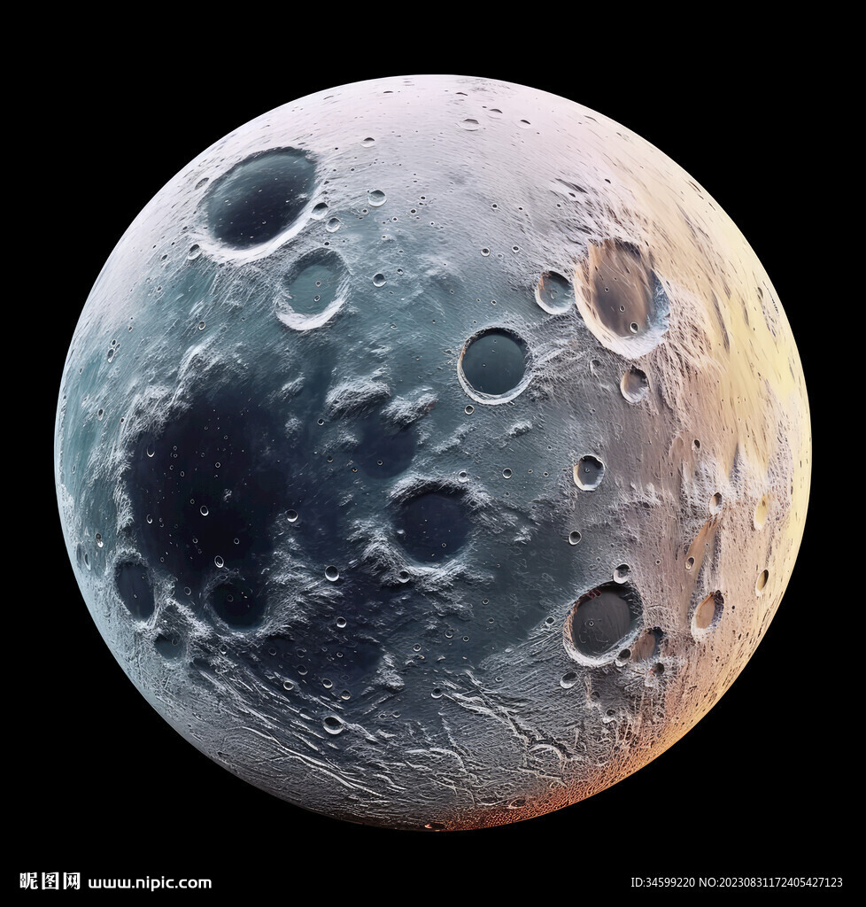 月球表面灯箱素材