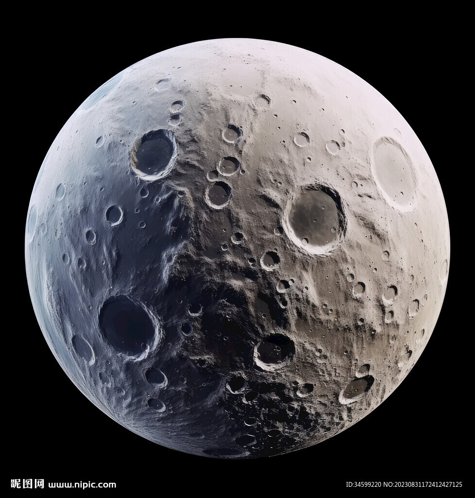 月球表面灯箱素材