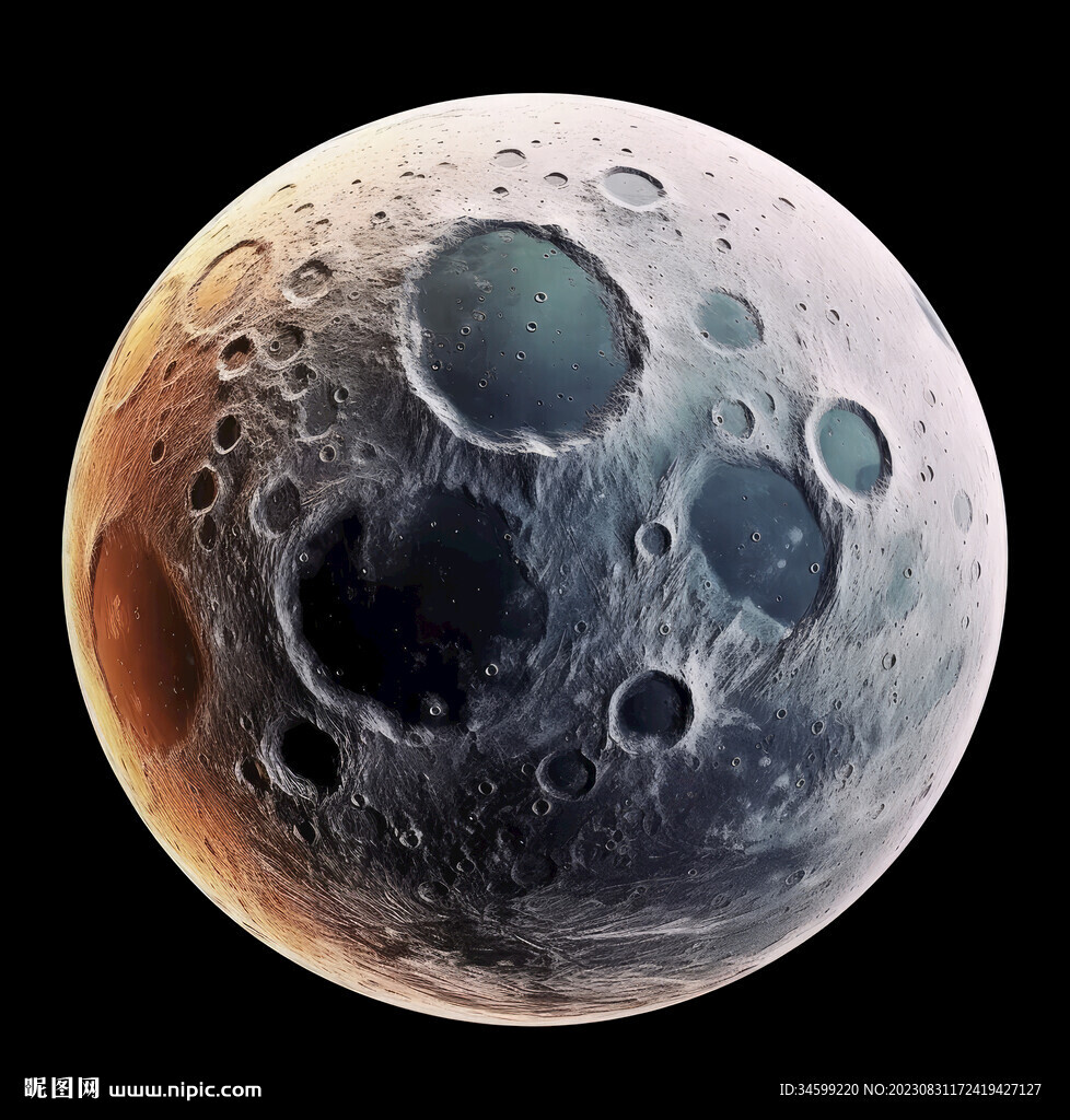 月球表面灯箱素材