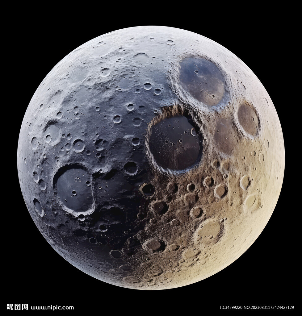 月球表面灯箱素材