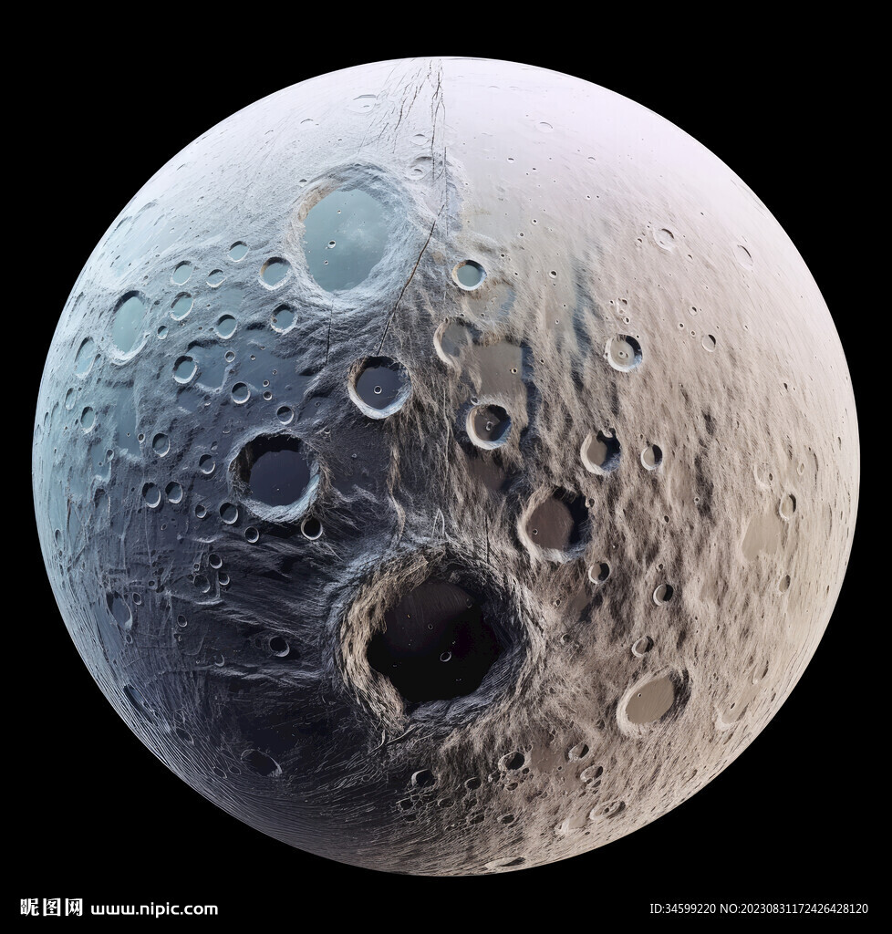 月球表面灯箱素材