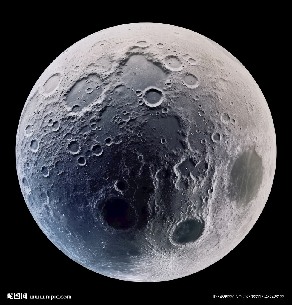 月球表面灯箱素材