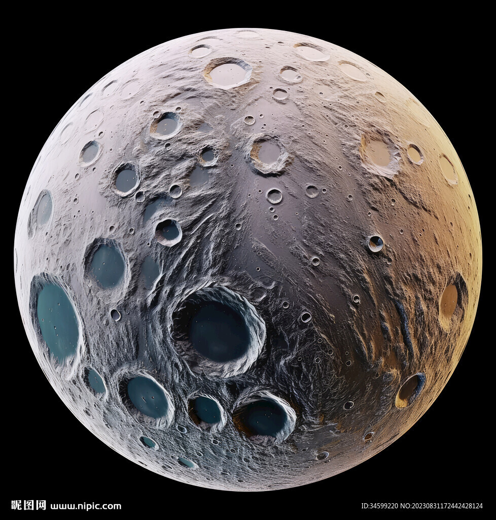 月球表面灯箱素材