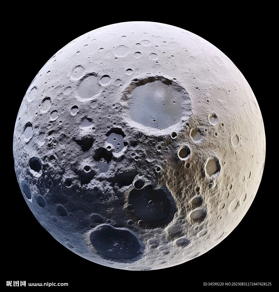 月球表面灯箱素材