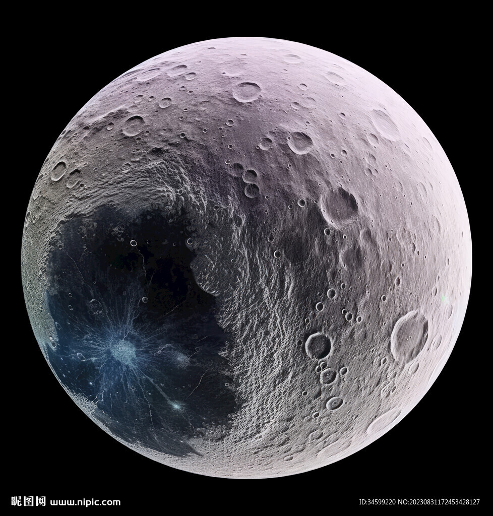 月球表面灯箱素材