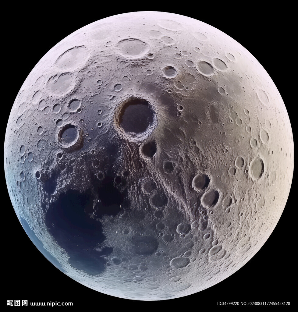 月球表面灯箱素材