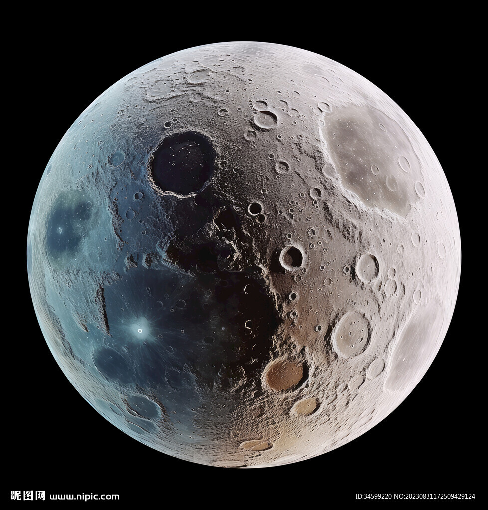 月球表面灯箱素材