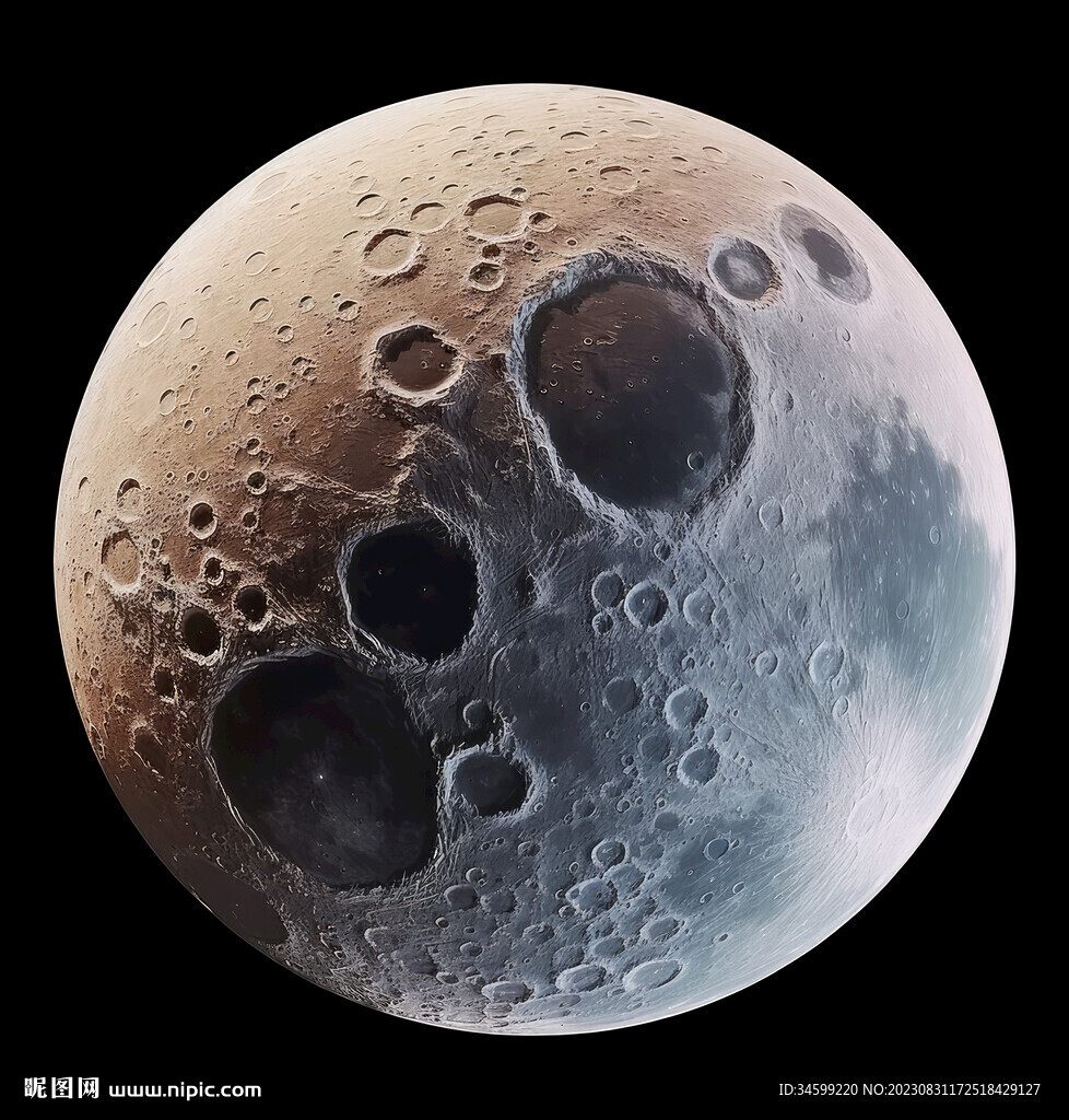 月球表面灯箱素材