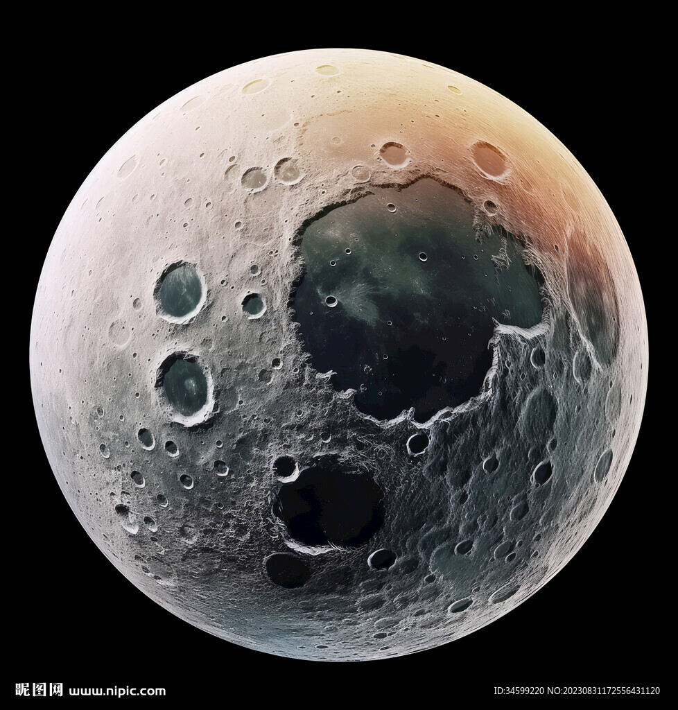 月球表面灯箱素材