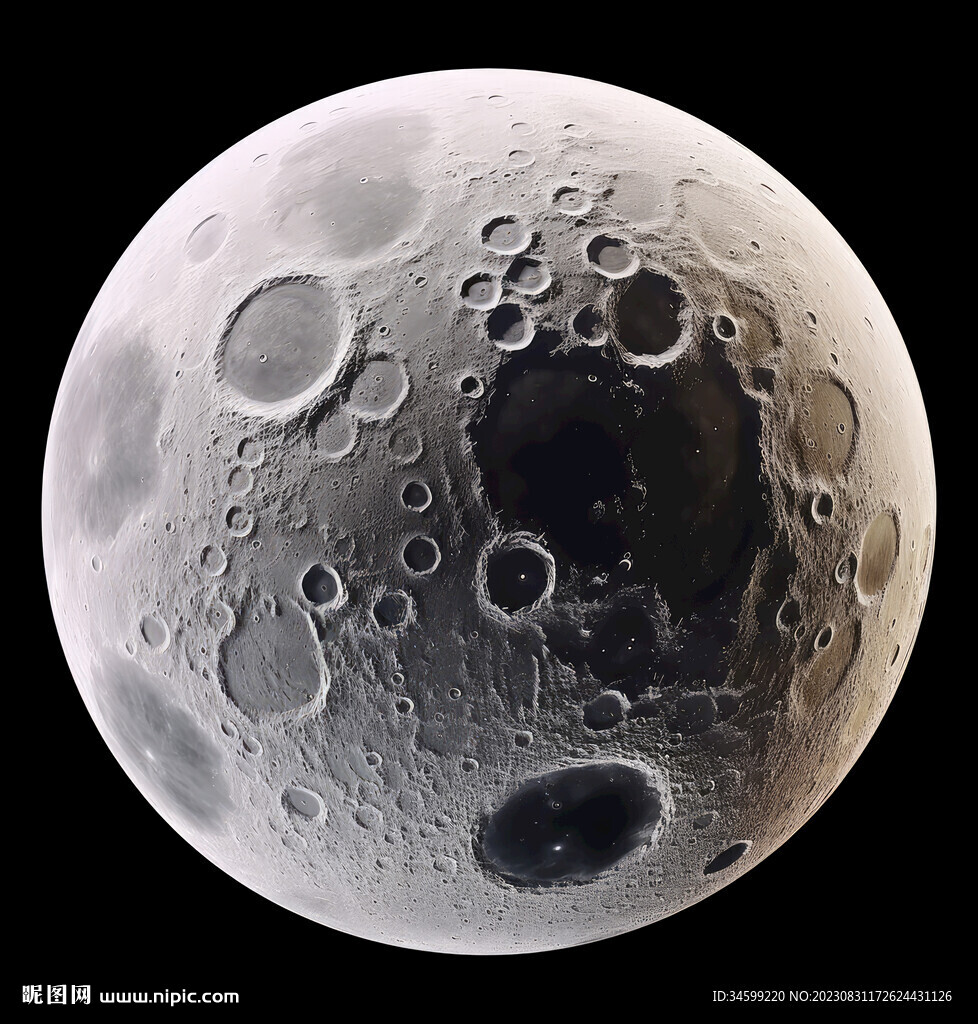 月球表面灯箱素材