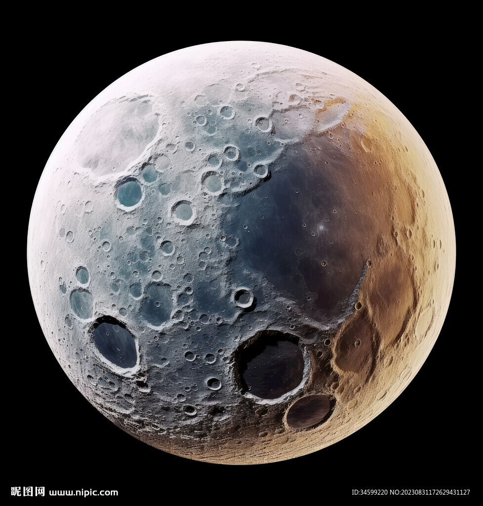 月球表面灯箱素材