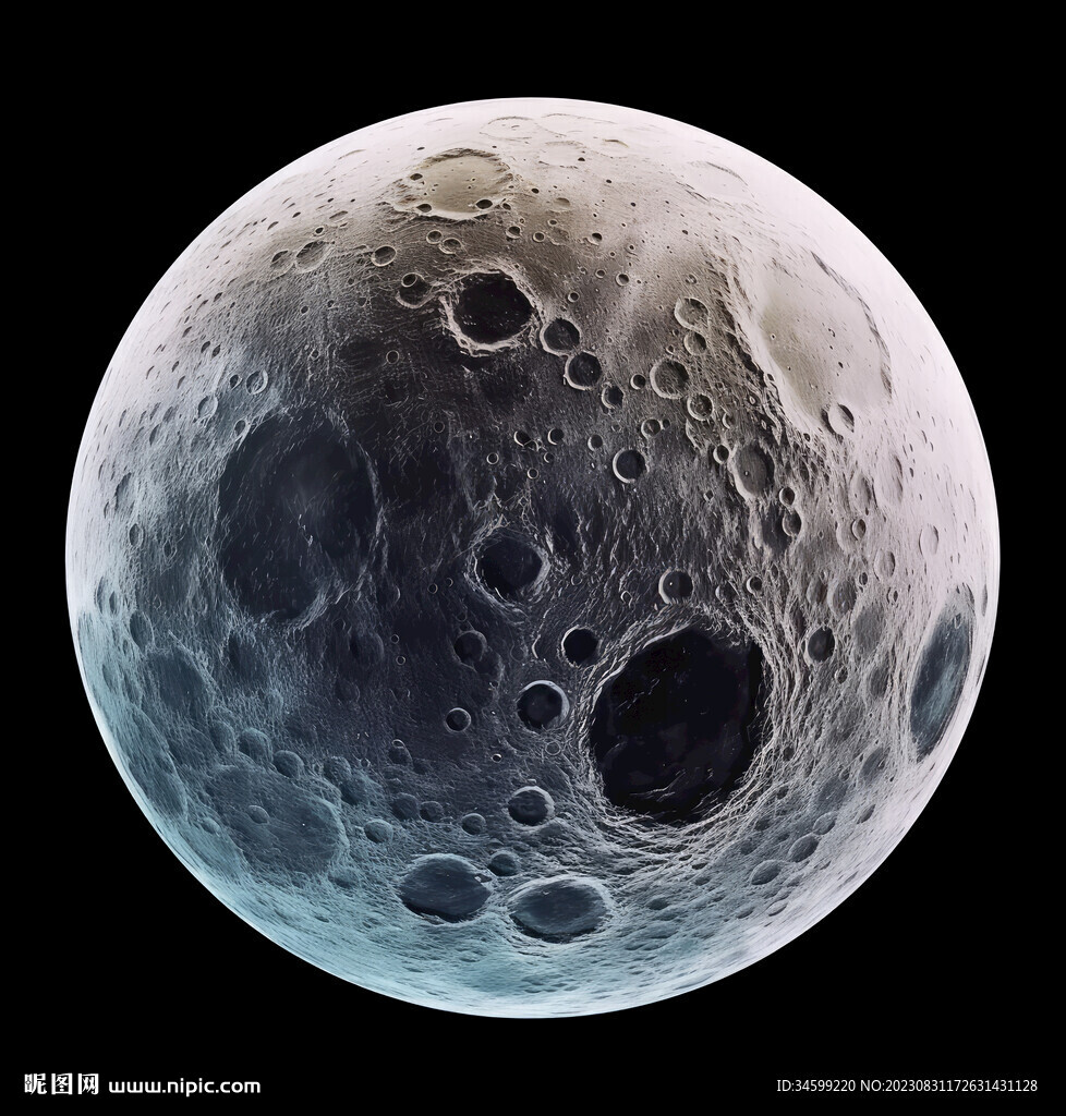 月球表面灯箱素材