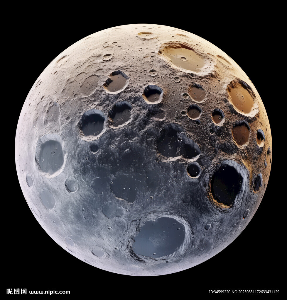 月球表面灯箱素材