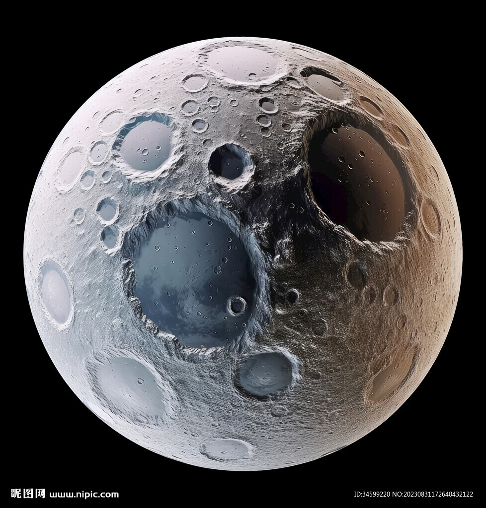 月球表面灯箱素材