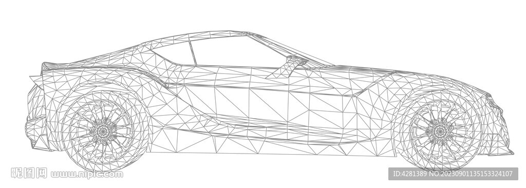 抽象概念跑车插画