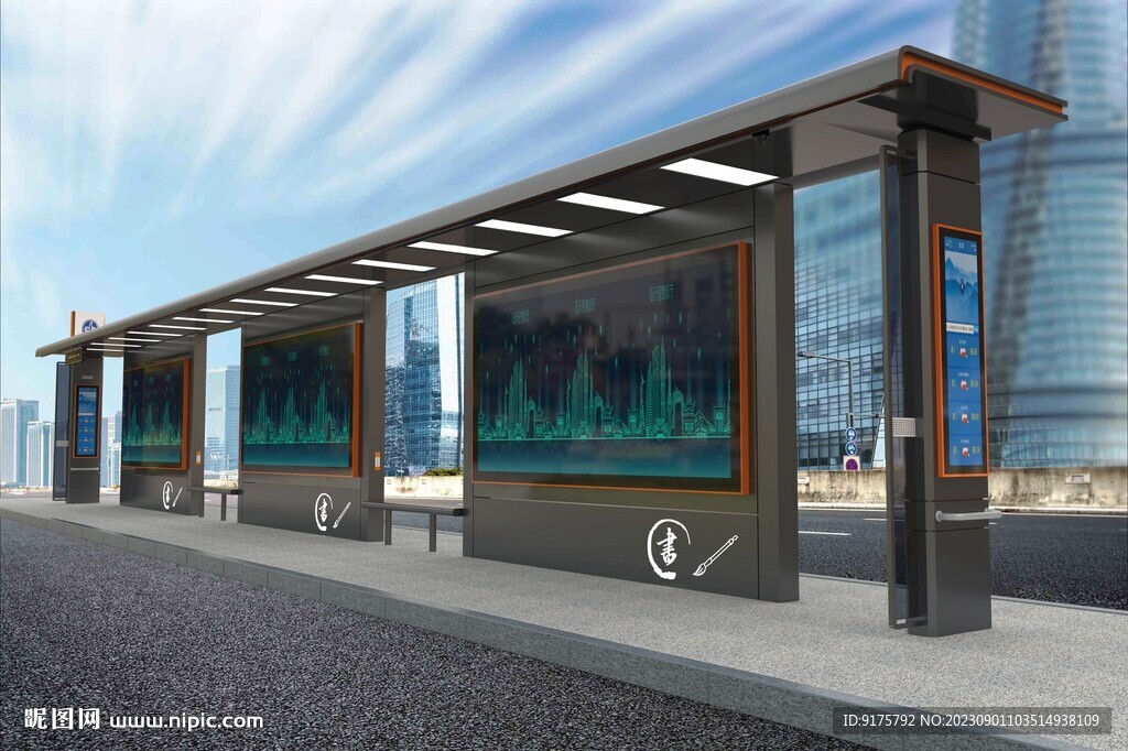 公交车站亭 