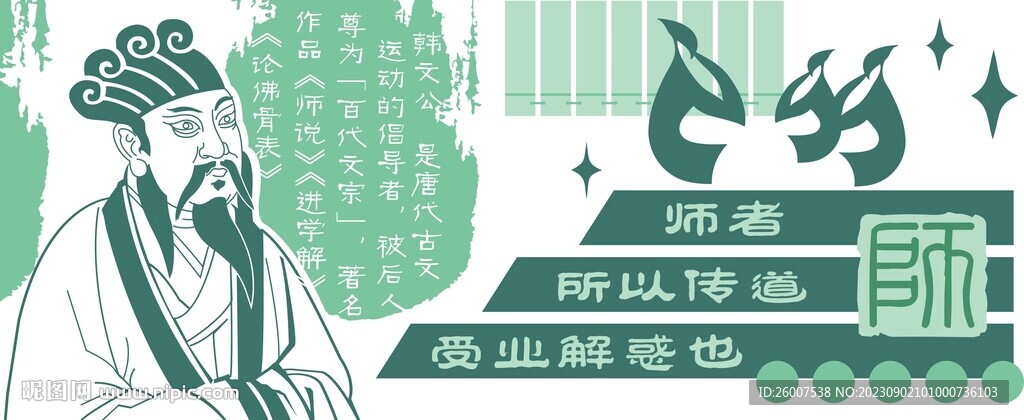 韩文公师说矢量图