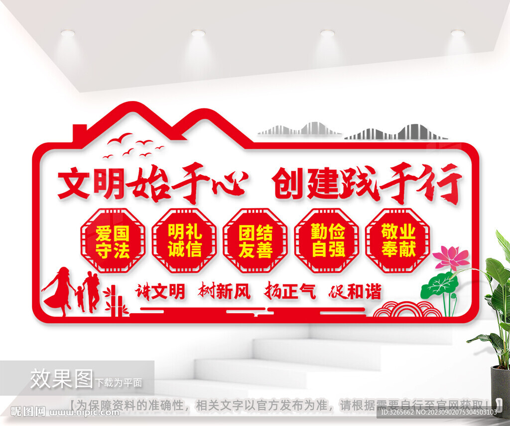 文明社区创城文化墙