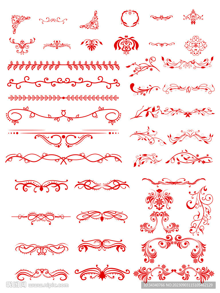欧式装饰花边花纹