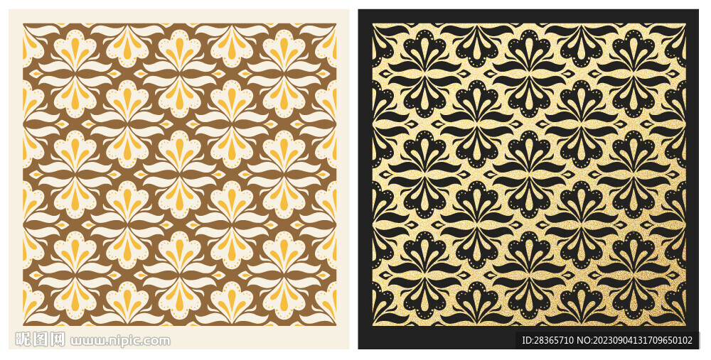 AI矢量欧式花纹底纹背景