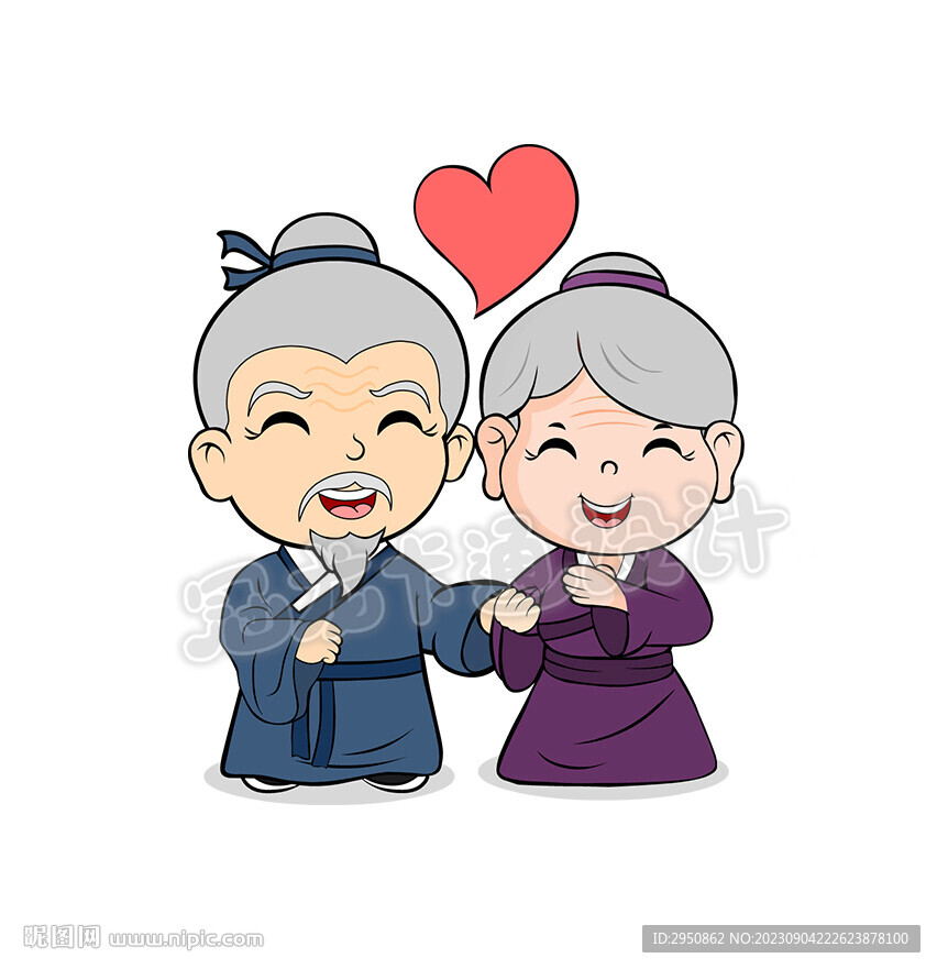 月老媒婆白头偕老素材版