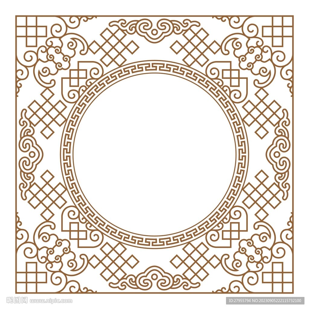 中式传统矢量底纹装饰