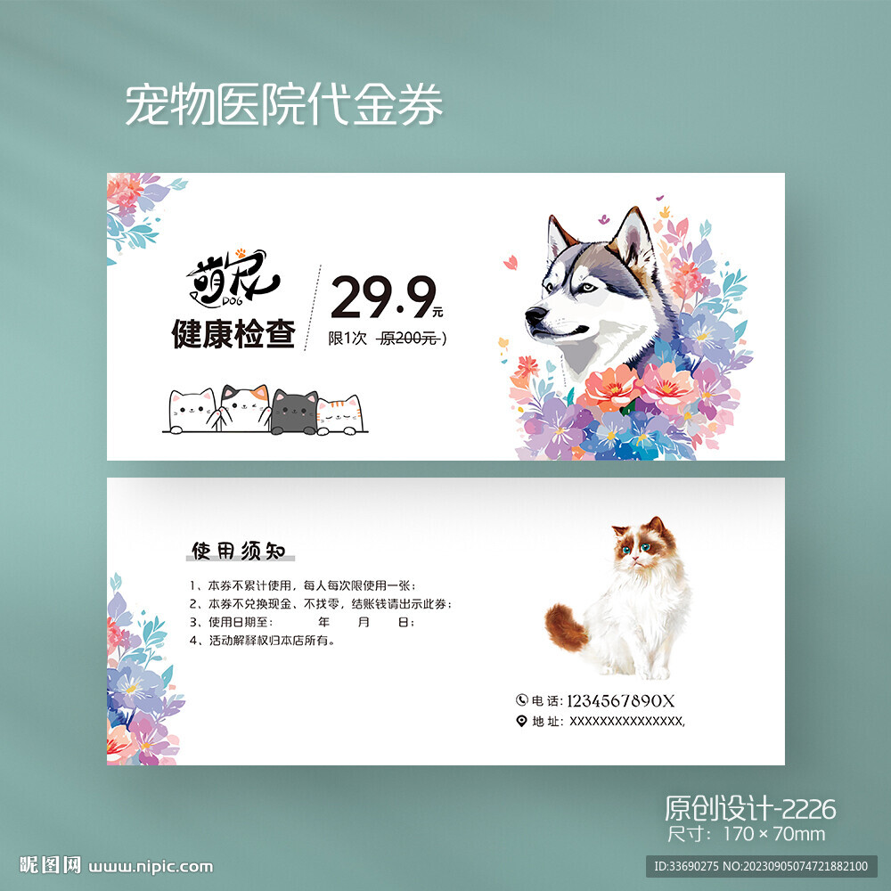 宠物店宠物医院体验券