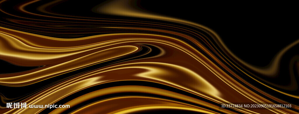 黑金色丝绸纹理质感背景底纹