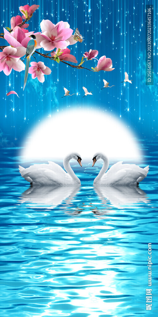 月光天鹅过道玄关