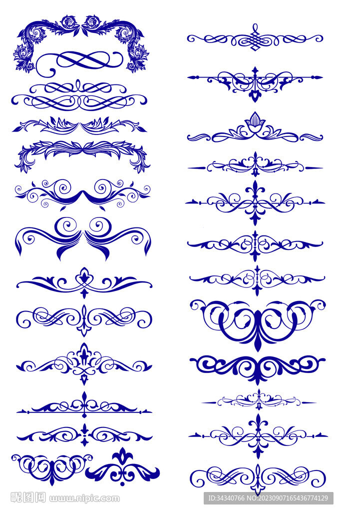 经典高档欧式装饰花纹图形