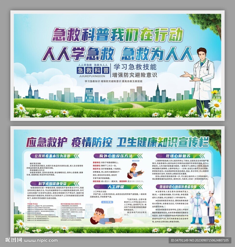 应急救护展板